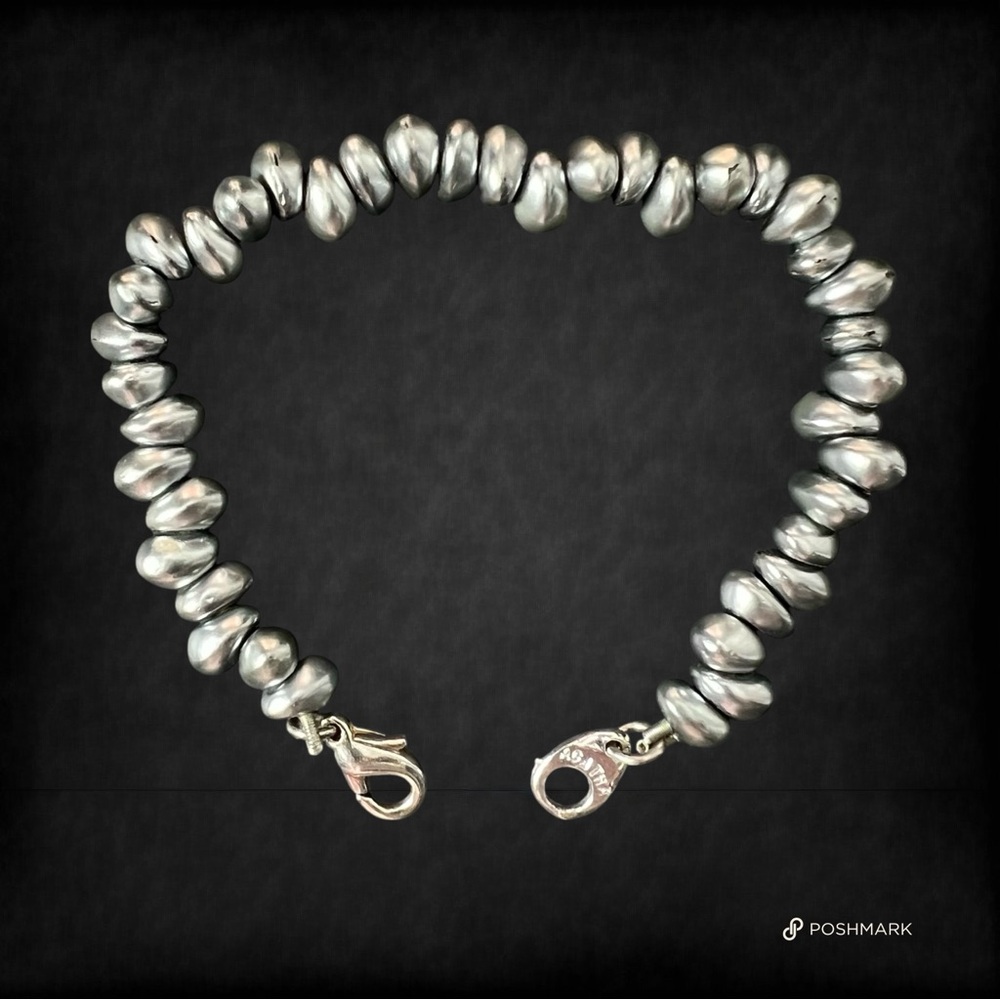 💖 Agatha Paris Silver Grey Pearl Bracelet 💖